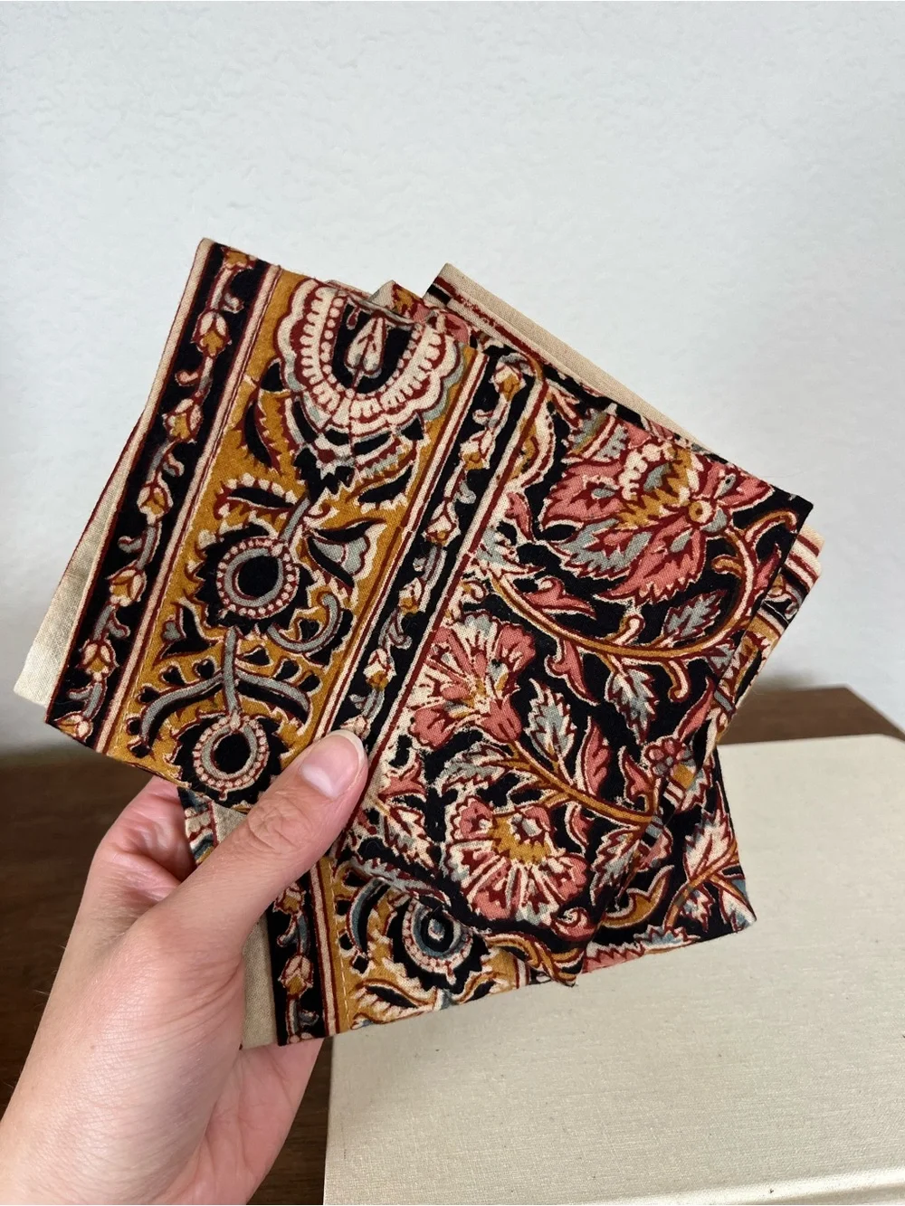 Vintage hand block printed napkins
